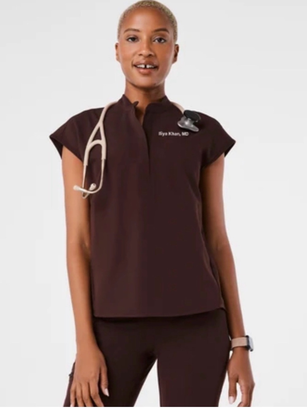 Figs Espresso Rafaela Scrub top